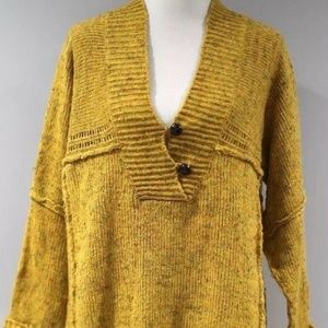 CAVALINI Sweater oversized Womens Mustard speckled